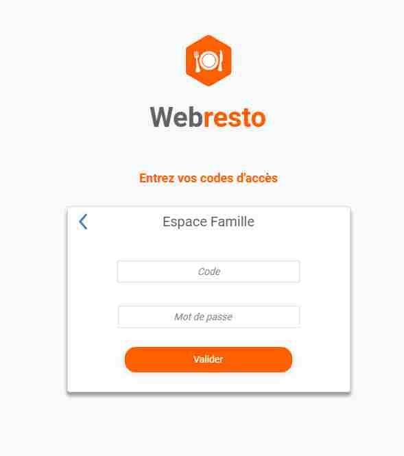Webresto connexion
